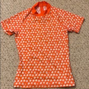J. Crew orange rash guard, size medium